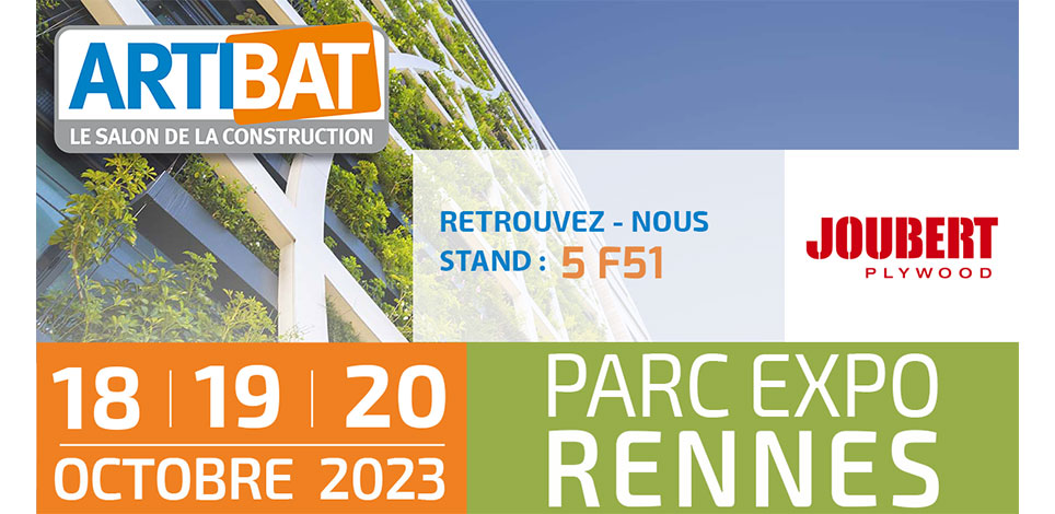 ARTIBAT - 18-19-20 Octobre 2023 - Parc Expo Rennes - Joubert stand 5 F51
